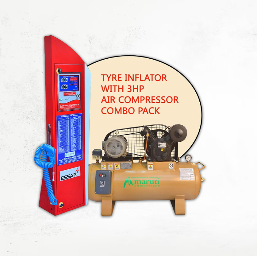 ESSAR Tyre Inflator with Air Compressor Combo Pack