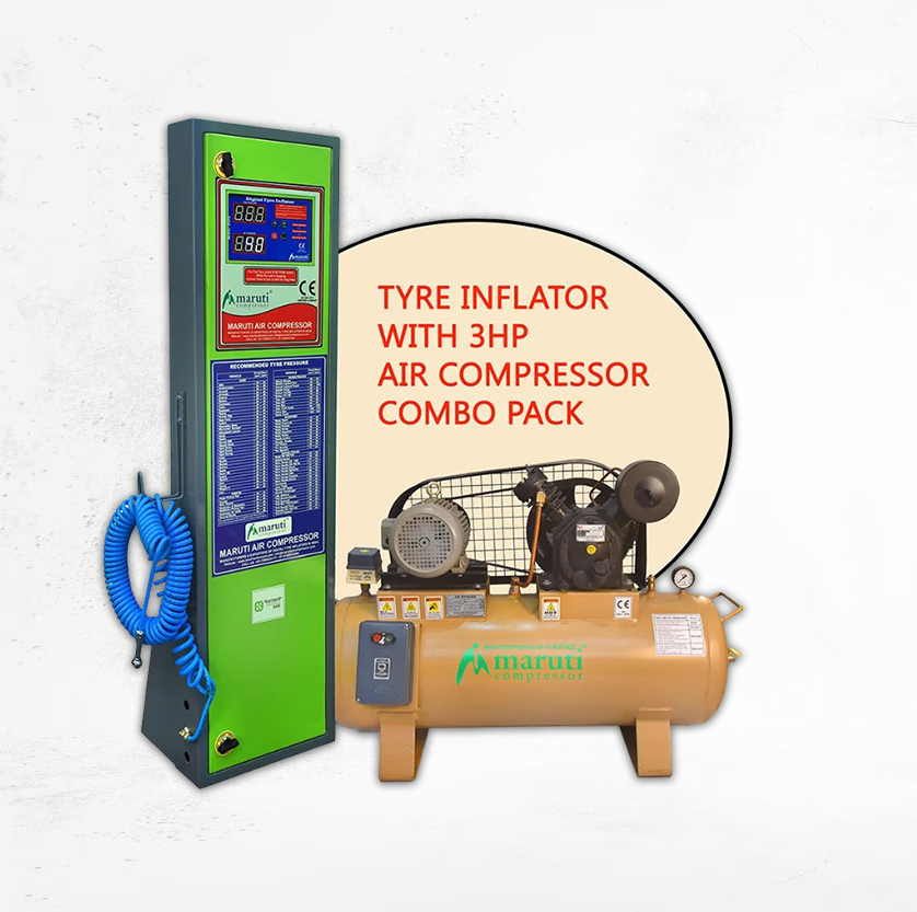 TORRENT CNG GAS Tyre Inflator with Air Compressor Combo Pack