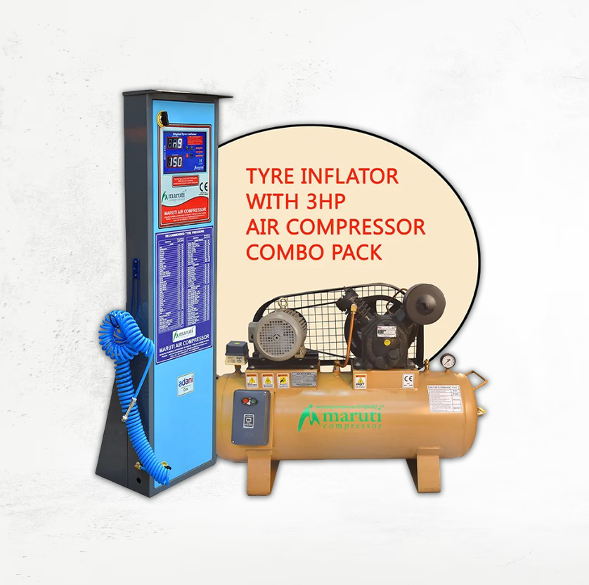 ADANI CNG GAS Tyre Inflator with Air Compressor Combo Pack