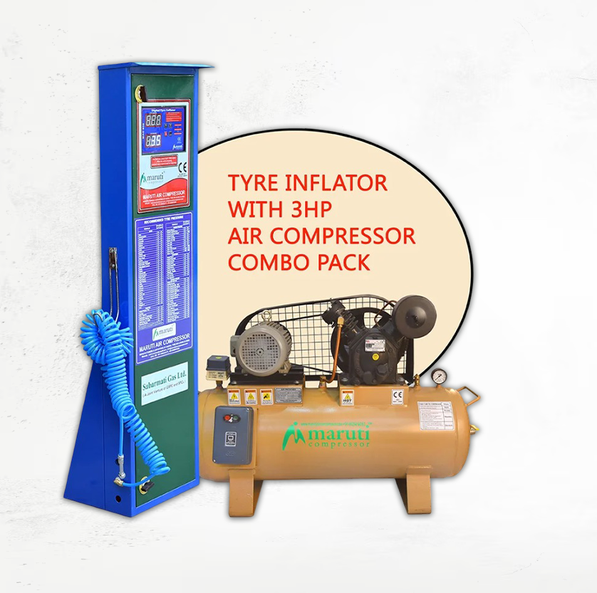 SABARMATI CNG GAS Tyre Inflator Air Compressor Combo Pack