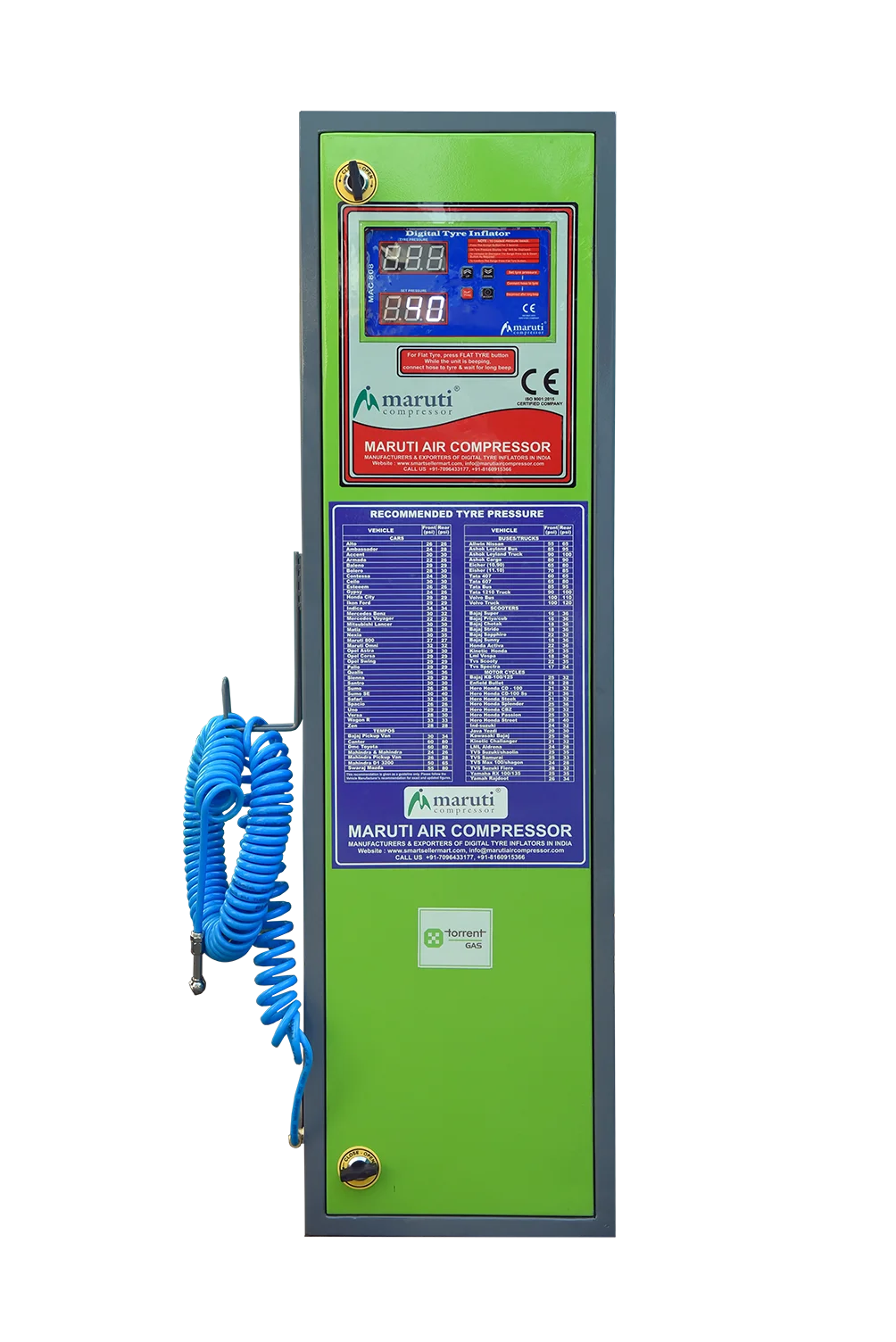 TORRENT CNG GAS Tyre Inflator with Air Compressor Combo Pack