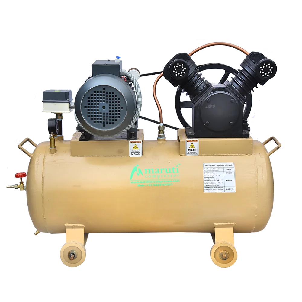 2hp Three Phase 150ltr Double Piston Compressor